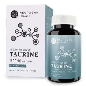 Neurogan Health Taurine Vegan-Friendly Capsules | 1600 mg Per Serving, 96,000 mg Total, 120 Capsules.