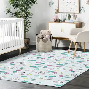 Mermaid cat floor carpets, living room carpets, decorative carpets