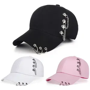 Men / Woman Adult Trucker Cap Side rivets with three rings Design Breathable Baseball Cap Outdoor Activity Adjustable Casual Wear Hats Travel Tourism Beach Holiday Hat