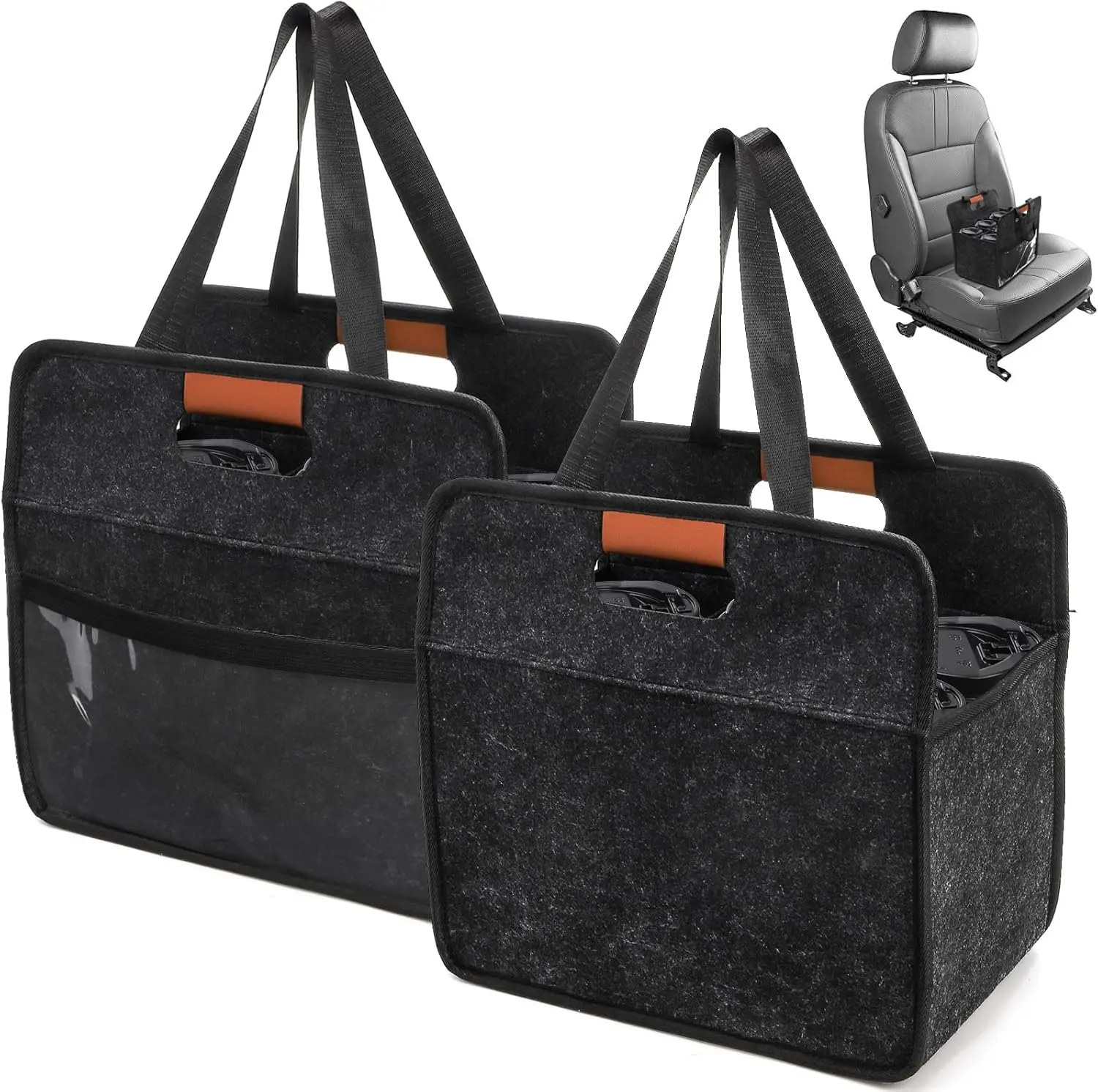 2 Pack Insulated Drink Carrier with Handle, 6 Cup Portable Drink Carrier for ,  Folding Coffee Cup Holder Bag for Daily Life Takeout, Outdoors, Travel