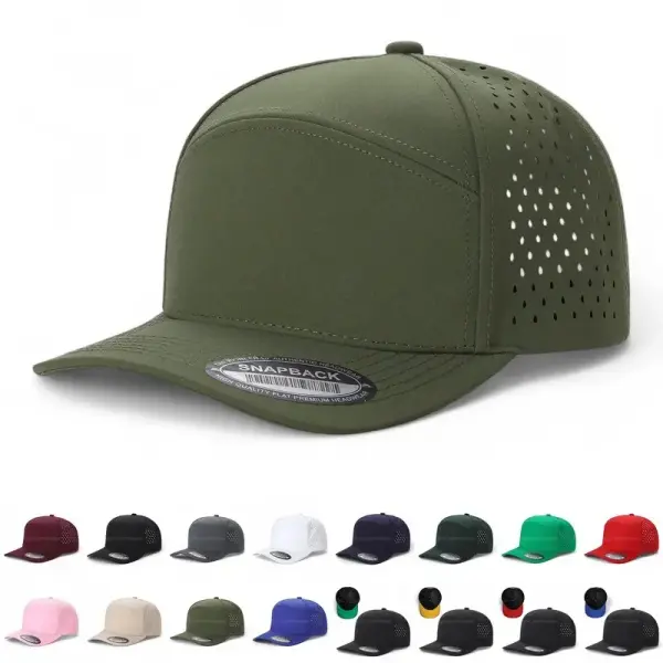adjustable vintage baseball cap with laser perforation for ventilation and breathability, seven-layer waterproof sun protection cap for men.  size hat summer outdoor hat