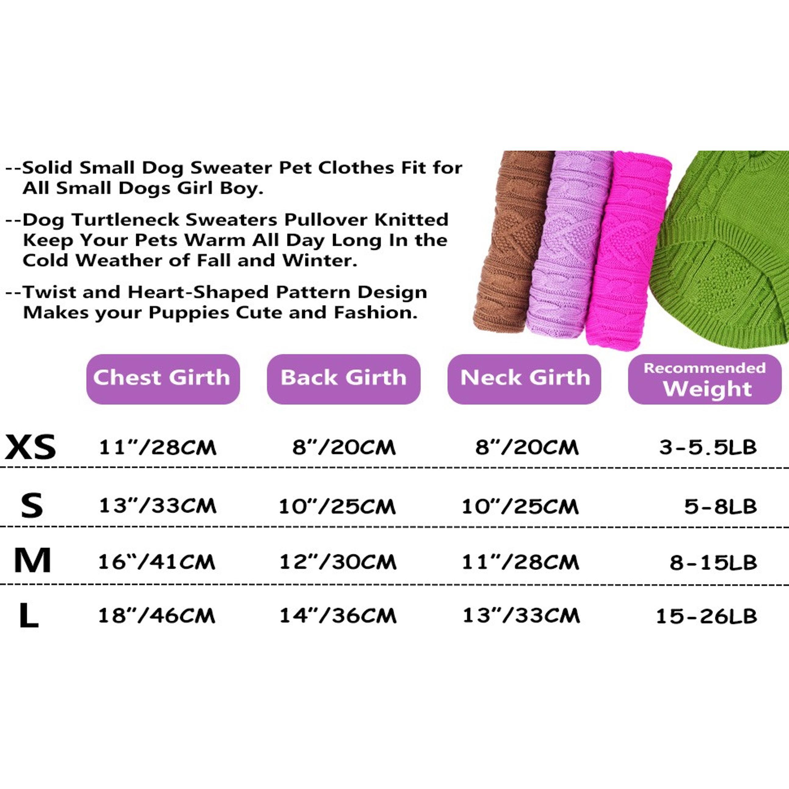 Dog Sweaters for Small Dogs Solid Knitted Puppy Sweater Dog Clothes for Winter Warm Chihuahua Clothes Turtleneck Pullover Pet Cat Sweater Mini Dachshund Knitwear(Dark Pink, Small) Dog Sweaters for Small Dogs Solid Knitted Puppy Sweater Dog Clothes for Winter Warm Chihuahua Clothes Turtleneck Pullover Pet Cat Sweater Mini Dachshund Knitwear(Dark Pink, Small)