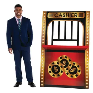 70" Casino Cashier Cardboard Cutout Stand-Up