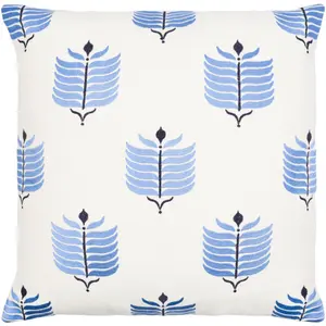 Livabliss BHO001-1818P 18 x 18 in. Bicheno Woven Pillow Kit - Ivory, Sky Blue & Ink
