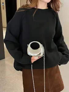 Elegant Fashion Versatile Shoulder Crossbody Bag, Perfect for Shopping, Dates, Parties, All Seasons, Colorblock Design, Acrylic Material, Fashionable Shoulder Bag