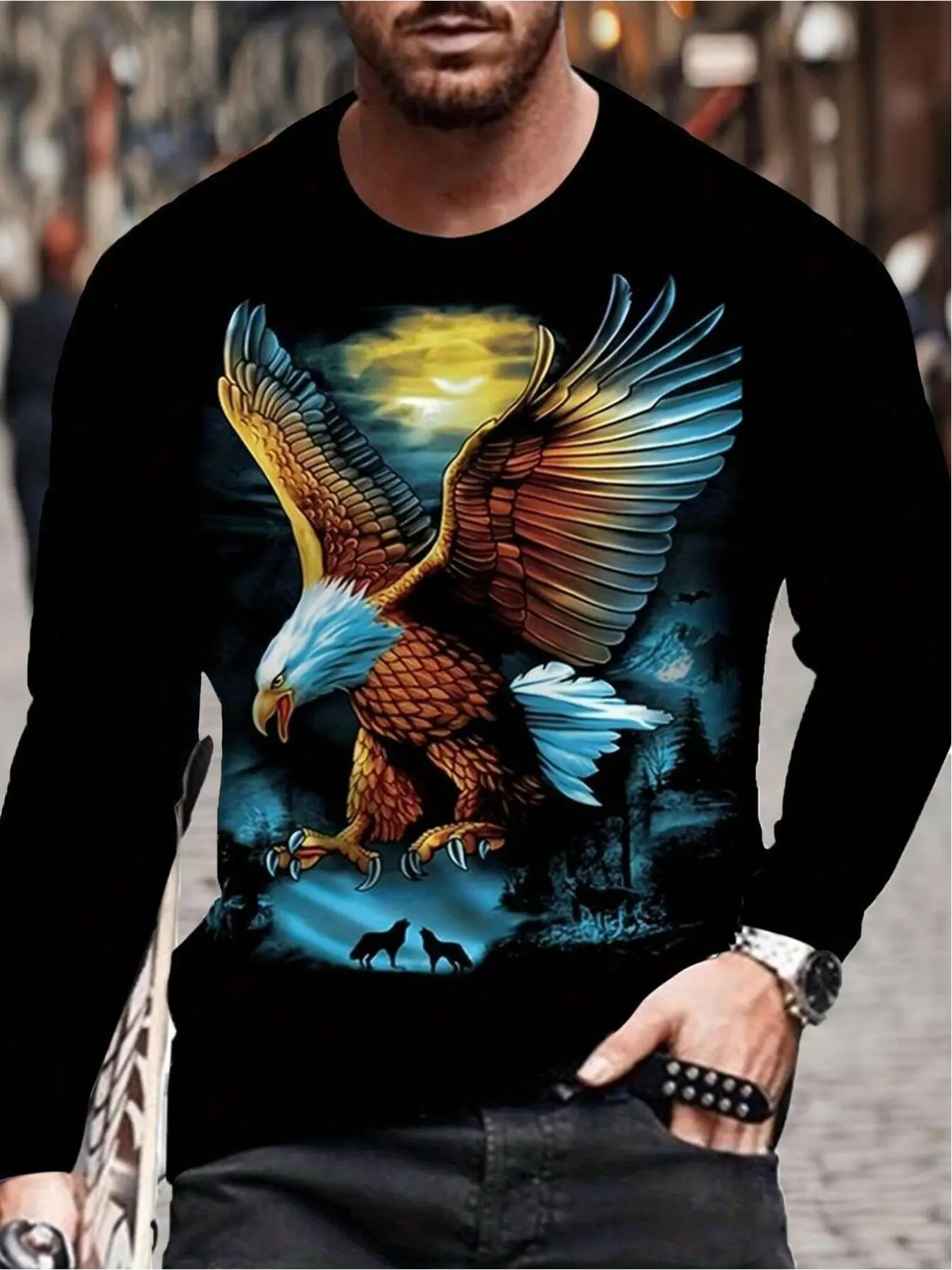 Men's pure cotton long-sleeve spliced Athletic Fit T-shirt, Bodybuilding Fitness Tee, men's comfortable sports top, Athletic Sports Clothing for spring and autumn, Casual Sports Tops