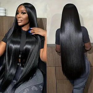 Glueless Wig Human Hair Ready to Wear Straight Glueless Preplucked Wear And Go Wigs 4x4 HD Lace Closure Wigs Pre Cut Lace Front Wigs for Women 3S to Wear for Beginners Natural Color