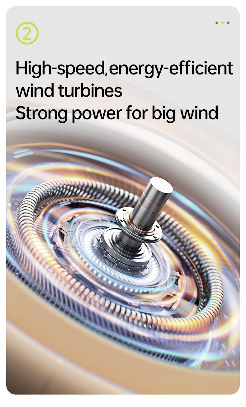 Jisulife Baby Stroller Fan Portable Large Battery Operated 100 Speeds Air Purify & Air Turbo Tech Bladeless Stroller Fan for Car Seat