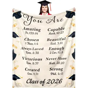 2026 Graduation Gifts for Her Him, 2026 Graduation Throw Blankets, Class of 2026 Gifts Bulk, Senior Year 2026 Graduattion Decor, Best Gift for High School Senior Night, Soft Flannel Blanket