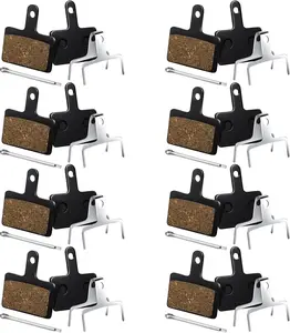 8 Pairs   Pads Compatible with Trp Tektro Shimano Deore Brakes  Disc   Pads( Semi Metallic,Black)
