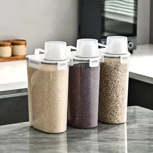 Large Airtight Rice Container Moisture Proof Insect Resistant with Flip Top Lid for Kitchen Food Storage Organization