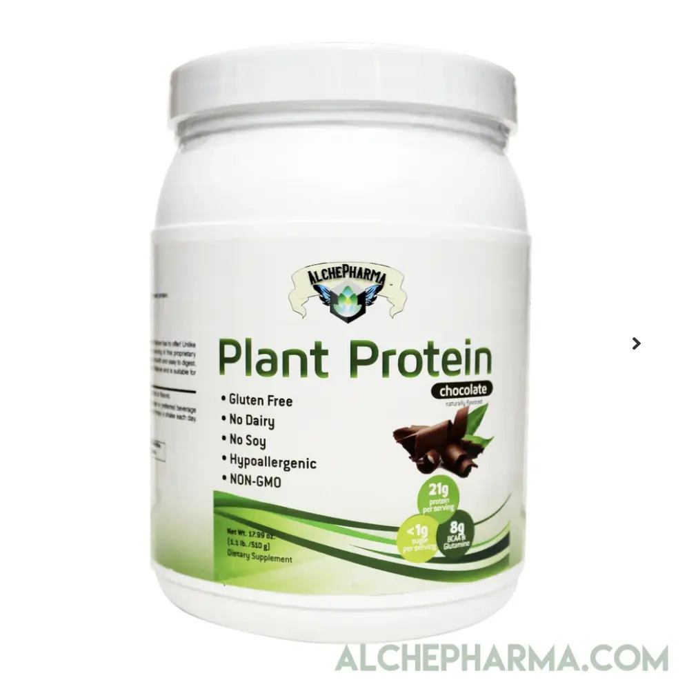 Plant Protein ( Premium Blend ) - No Soy, Hypoallergenic, No Grit ( Featuring Omega 3 Rich Sacha Inchi and Chia ) - 1.1 lb (510G) - Chocolate