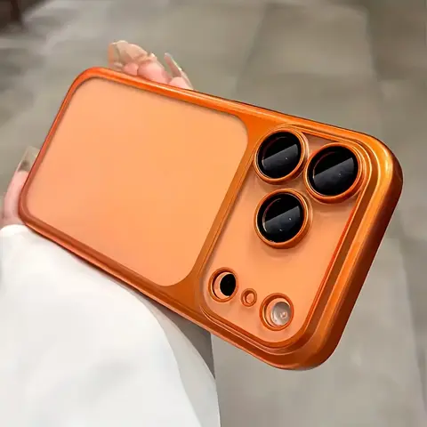 Phone Cases for iphone 18 Pro Max 18 Pro 17 Pro Max 16 15 14 13 12 Pro Max Dull and transparent electroplated ,Military-grade shock-resistant and wear-resistant Plating Camera Film Protector Frosted Shockproof Camera Protection case for iphone 18 Pro Max