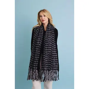 Ultra Soft Chenille Tassel Scarf