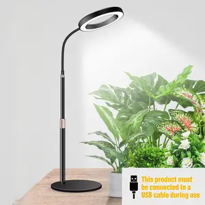 5V 3A LED Full Spectrum Grow Light Indoor Plant Grow Desk Lamp - Base & Auto Timer (3H/9H/12H)