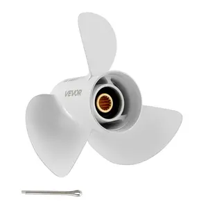 fathersdaygift VEVOR Outboard Propeller, Upgrade OEM 15 Spline Tooth Aluminum Outboard Boat Propeller Fit Yamaha Engines 50-130 HP, 4-1/4 Gearcase, 3-Blade, RH (Right Hand Rotation), OEM Parts No. 6E5-45945-01-EL