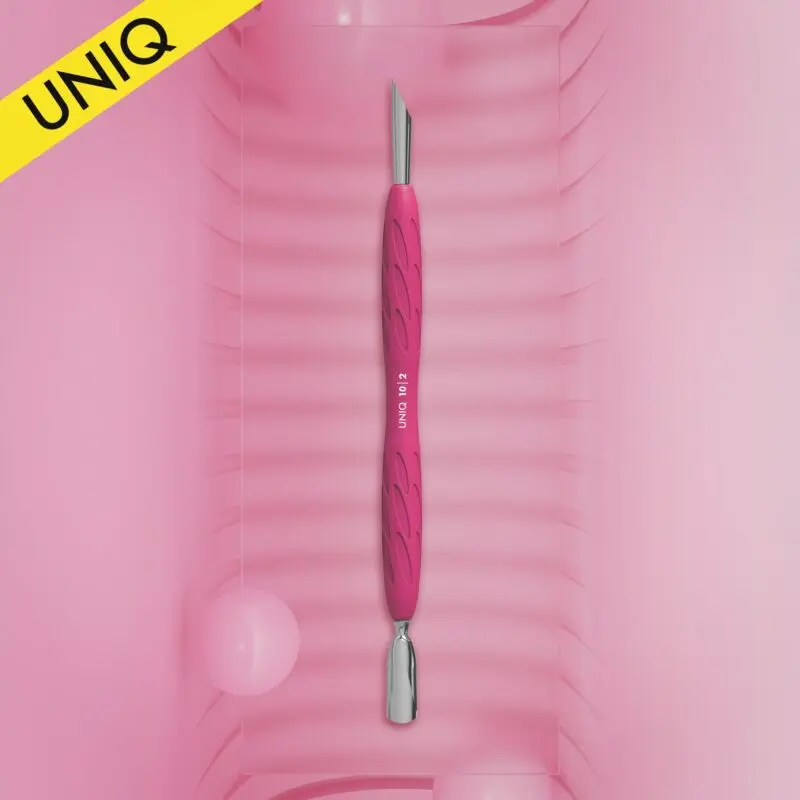 Manicure pusher Gummy with silicone handle UNIQ 10 TYPE 2