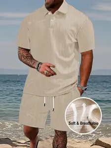 【Hot】ELENCOCO Summer Clearance Men's  Summer Short Sleeve Shorts Athletic Casual Suit for Versatile Activities Outdoorfun,Fathers Day Gift, Men's 2 Piece Set,Summer Clothing Set