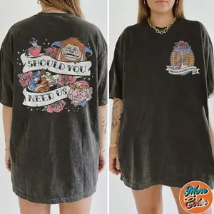 Should You Need Us Pepper Double-Side T-shirt, Labyrinth Sweatshirt, Cotton Unisex T-shirt, Crew Neck, Size S- 3XL, Menswear Top, Womenswear Top Underwear Streetwear