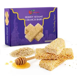 NY Spice Shop Honey Sesame Crunch Bars – Seed Crunch Cake, Honey Candy, Sesame Snack Bars, Sesame Seed Snacks - Nutritional Snack Bar snack  boxes