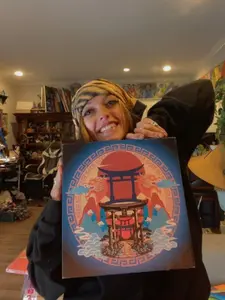 Dragons Breath 12"x12" Hand Embellished Canvas Print