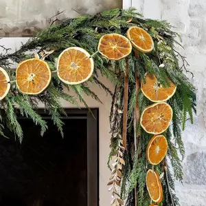 Christmas Decorations, 10 FT Dried Orange Slice Christmas Garland, Rustic Orange Garland for Mantle Front Door Fireplace Home Wall Doorway Window Christmas Tree Porch Farmhouse Indoor Deco