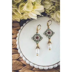 Beautiful Gold and Pearl Victorian Earrings
