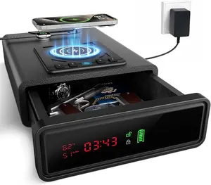 Rapid-Access Biometric Gun Safe featuring Wireless Charging, Auto-Open, Climate Monitor & LED Screen Quick