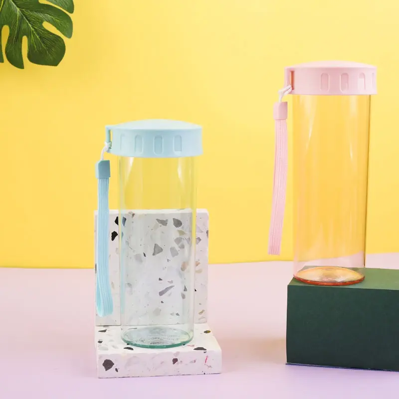 MINISO Classic Color Plastic Water Bottle 480ML – Cute Summer Sports Cup for Girls & Students | Portable, Shatterproof & Perfect for On-the-Go Hydration