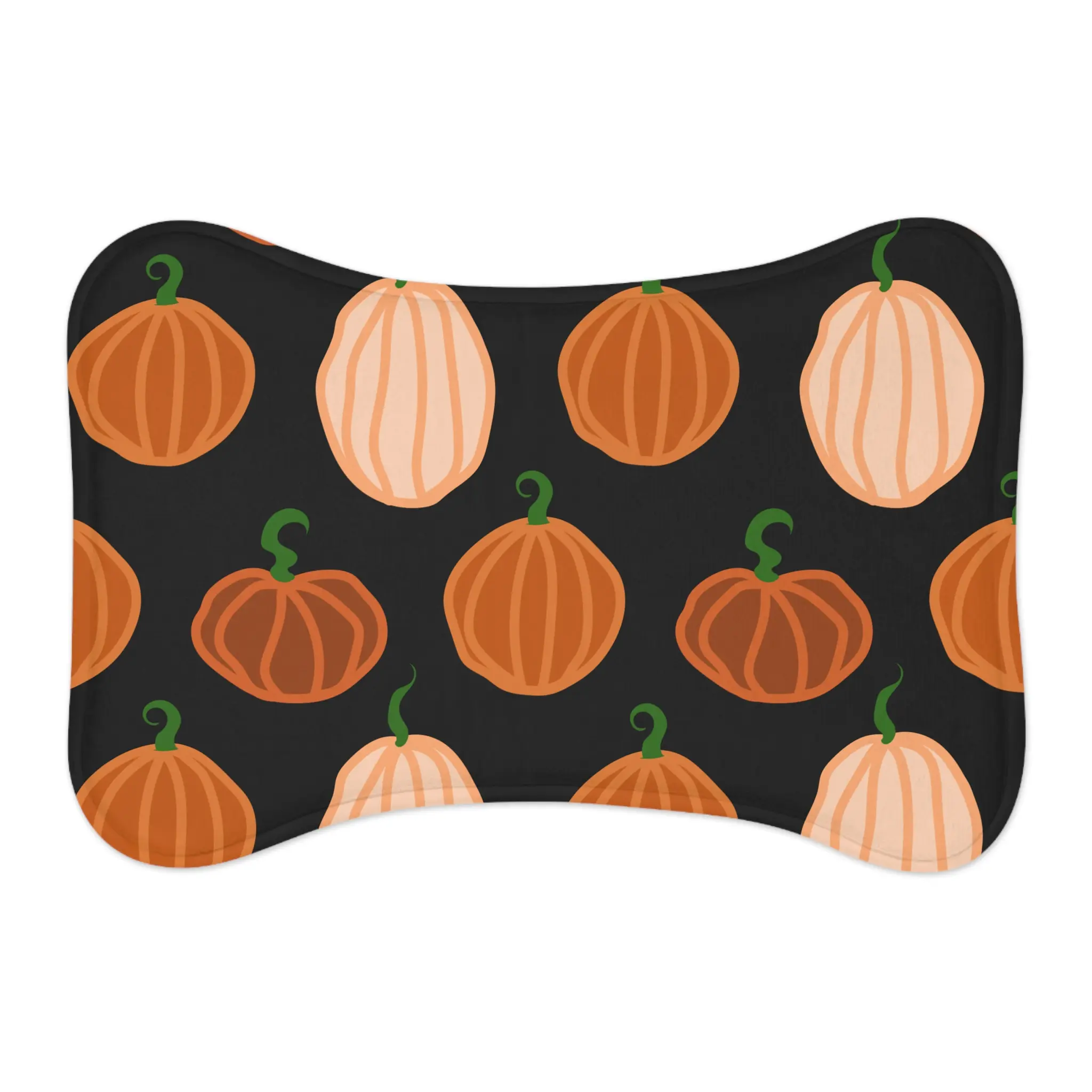 Pumpkin Pattern Pet Feeding Mat | Fall Pumpkin Placemat for Pets