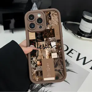 Patchwork Painting Jesus Vintage Phone Case for iPhone 16 15 14 Pro Max 13 12 11 XR XS Plus Shockproof Drop Protective Rugged Durable Silicone Cover