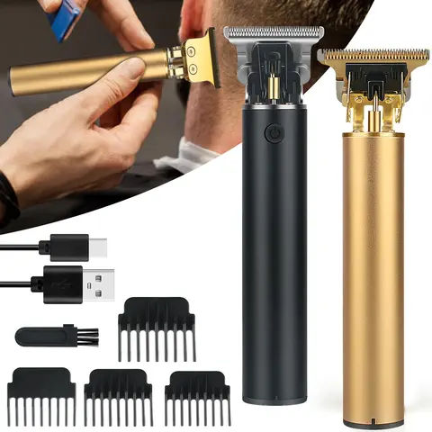 Electric Hair Trimmer， Portable USB Chargeable Hair Clipper with Limit Combs, Beard Timmer Beard Shaver, Hair Clippers for Men,Trimmer for Men, Personal Care Appliances for Travel