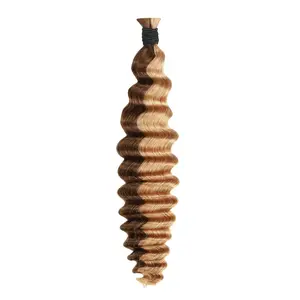 Bulk Hair Piano Color #4/#27 Deep Wave for Braiding BU30