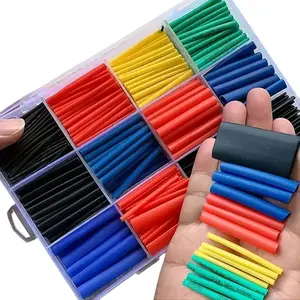 560pcs Heat Shrink Sleeve Wire Protection Cover | Insulated Heat Shrink Tube Box Set Color | Wire Insulation Protector | Suitable for Home and Outdoor, Home Appliance Wire Insulation Protective Cover, Suitable as Wire Protector, Insulated Wire