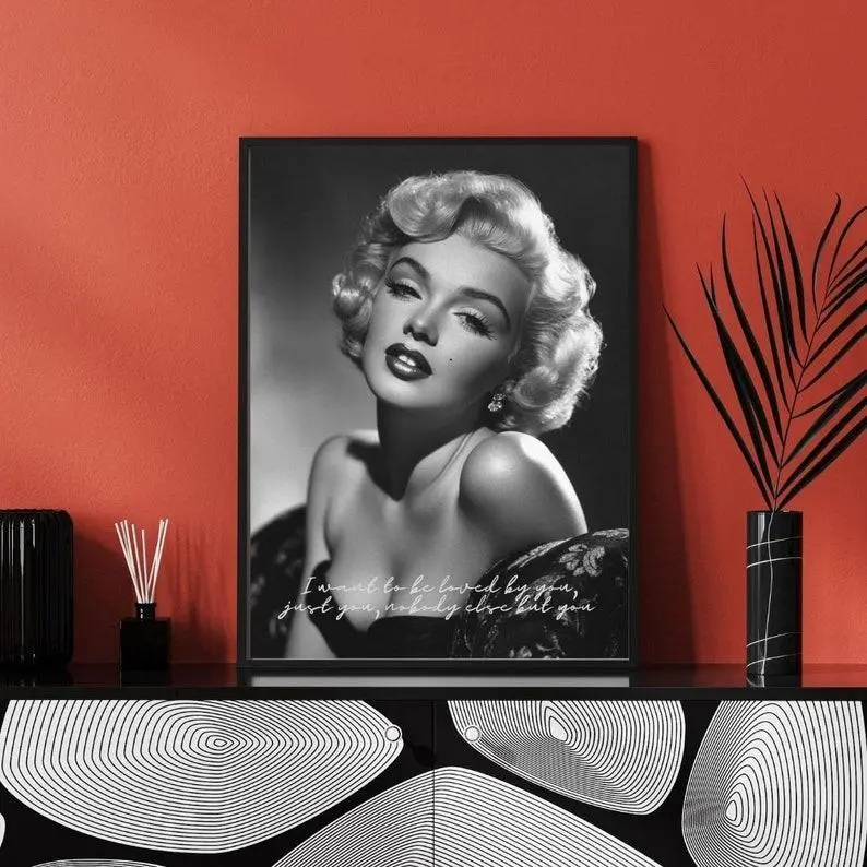Marilyn Monroe Iconic Art Poster Printable Wall Art Room D?or .
