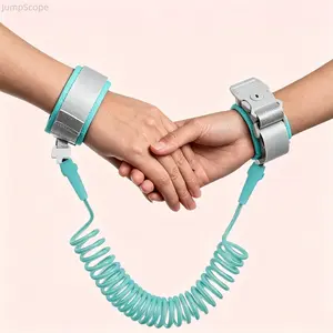 Kids Anti-Lost Wristband Leash, Lockable 2M Spring Rope with Rotating Head, Sturdy Safety Strap, Flexible & Comfortable Protective Band for Outdoor Travel Sports