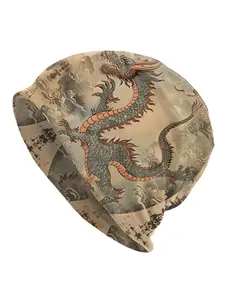 Chinese Dragon Beanie for Men & - Traditional Dragon Brimless Hat, Soft Warm Winter Bonnet Suitable for Themed Parties, Chinese New Year Gifts, Casual Wear