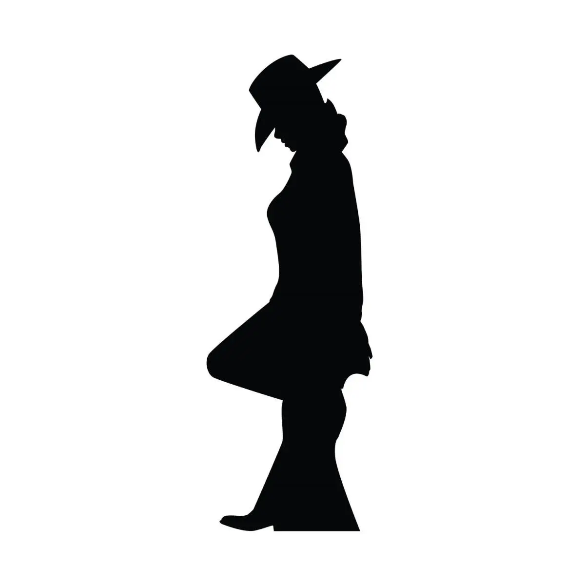 62 x 21 in Full Length Western Cardboard Cutout, Life-Sized Free-Standing Cowgirl Shape Decor with Easel Back, Inspirational Home Decor for Home Supplies, Western Cardboard Cutouts