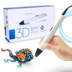 LCD Display 3D Printing Pen Set Professional with OLED Display Adjustable Temperature 140-230C PLA Filament Kit Ergonomic Design