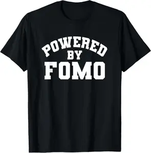 FOMO Club Hilarious Party Funny Meme Fear Of Missing Out T-Shirt Pure Cotton Graphic Tees Menswear Top: Gifts for Men & Women