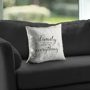 Begin Home Decor C1PT1414O5RGEG 14 x 14 in. Family Farmhouse Kitchen Poly Twill Throw Pillow Insert - Home Decor