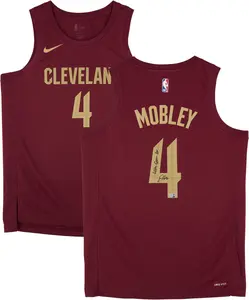 Evan Mobley Cleveland Cavaliers Autographed Nike Red 2022-2023 Icon Swingman Jersey with "4th Quarter EV' Inscription - Fanatics Authentic Certified