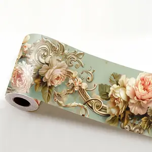 1PC Frosted Vibrant Underwater Scene Wallpaper Border Peel Stick, Self-Adhesive Peel Stick Wall Border Vinyl Removable, Vintage Room Border Wallpaper, Wall Trim Wallpaper Trim, Wall Border Peel Stick Border for Kids Room (Wall Not Included)