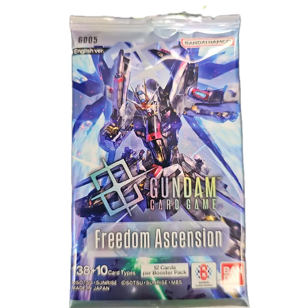Gundam Freedom Ascension Collectible Trading Card Booster Pack, 1 Factory-Sealed Unit, Collectible Card Pack, Trading Card Pack