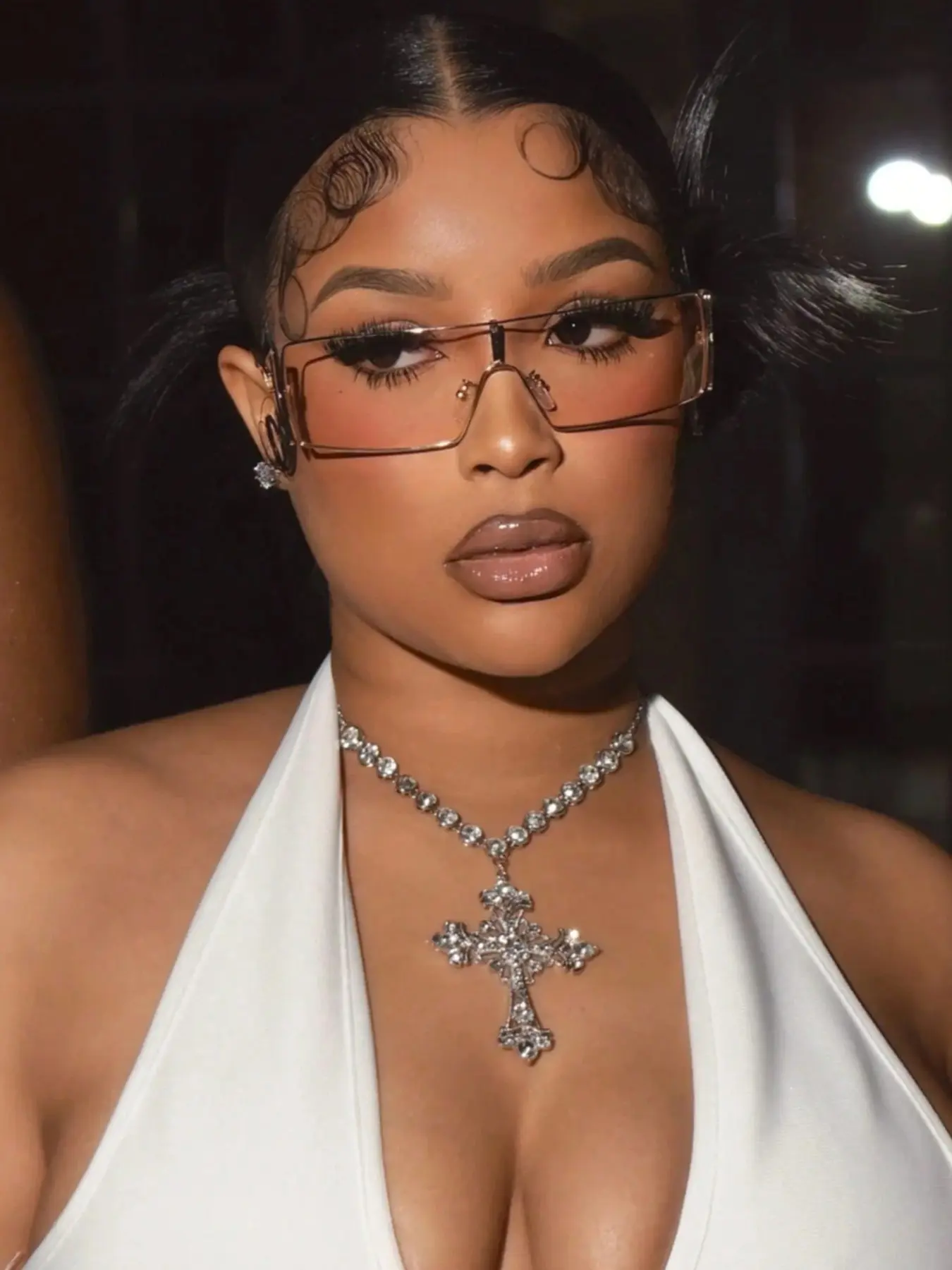 Women's Metal Flat Top Asymmetric Frame Glasses, High-Quality European Style, Trendy Streetwear, Casual Stylish Glasses, Stylish Square Frames, Fashionable Eyewear, Stylish and Versatile, Stylish Eyeglass, Trending Glasses
