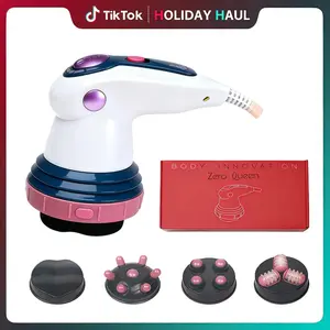 【Perfect Gift for Women】Zero Queen Massager, equipped with 3 massage heads - targeted at abdomen/waist/arms, easy to clean, great gift for women, perfect choice for Valentine's Day