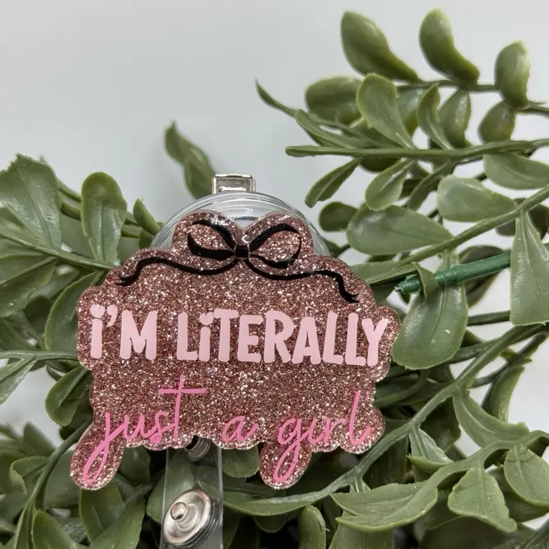 Just a girl healthcare worker badge