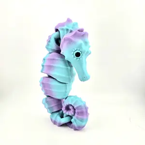 Prospect 3D - Sea Turtle Shores  - 3D Printed Seahorse Sculpture – 12” Large Nautical Home Decor