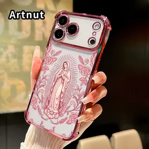 Mother of Grace Pattern Phone Case Compatible with iPhone 17 Pro Max 16 15 Plus Air 14 13 12 11 E Featuring Strengthened Four Corners Soft Back for Drop Protection