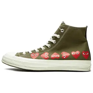 CDG x Converse 1970s Chuck High Top Canvas Sneakers in Green for Men and Women